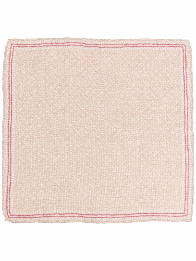 Brunello Cucinelli micro-dot print pocket square outlook