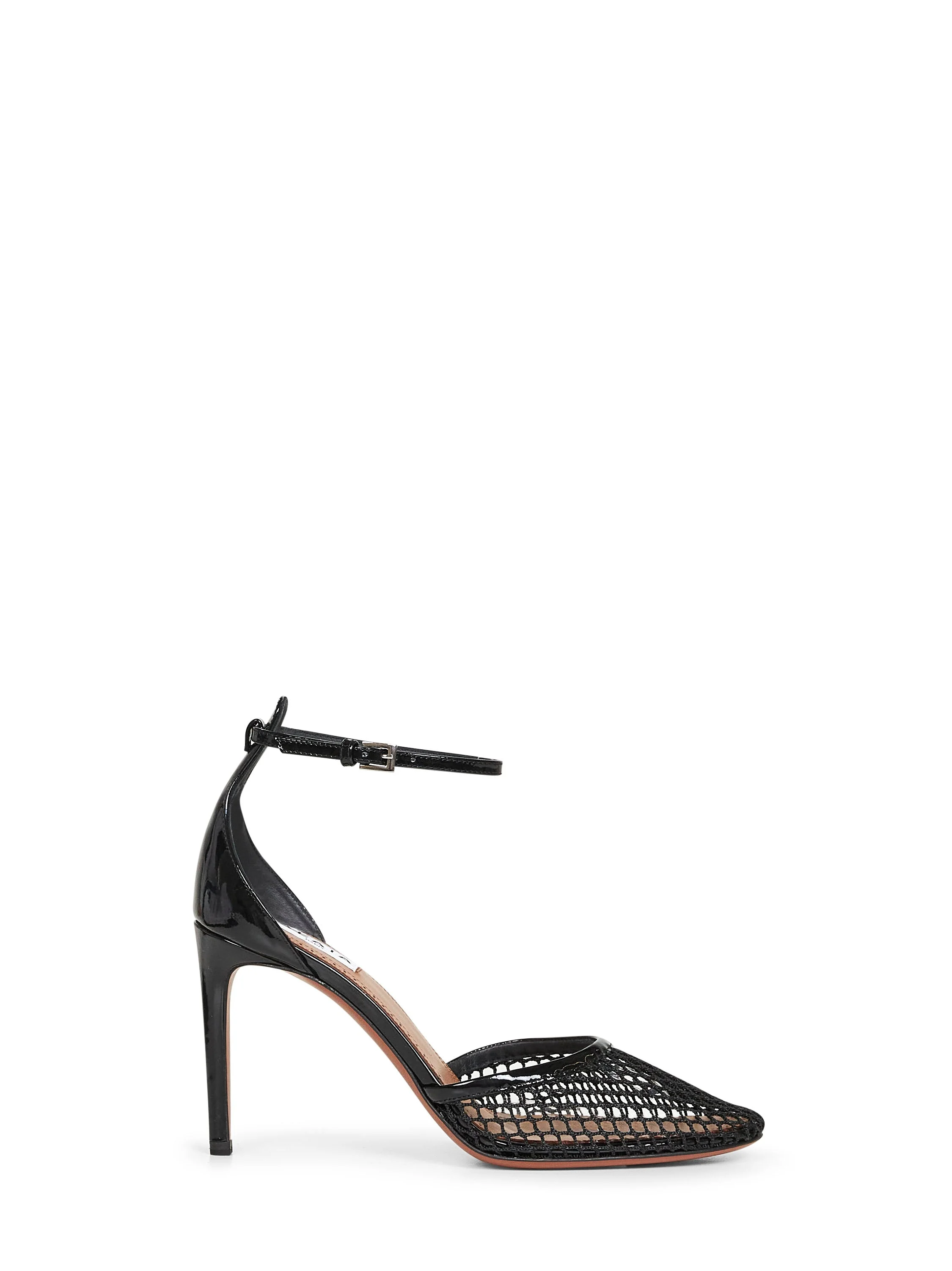 Mesh and patent leather pumps - 1