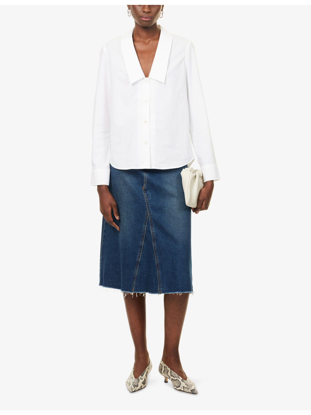 The Low Collar Cotton Shirt - 2