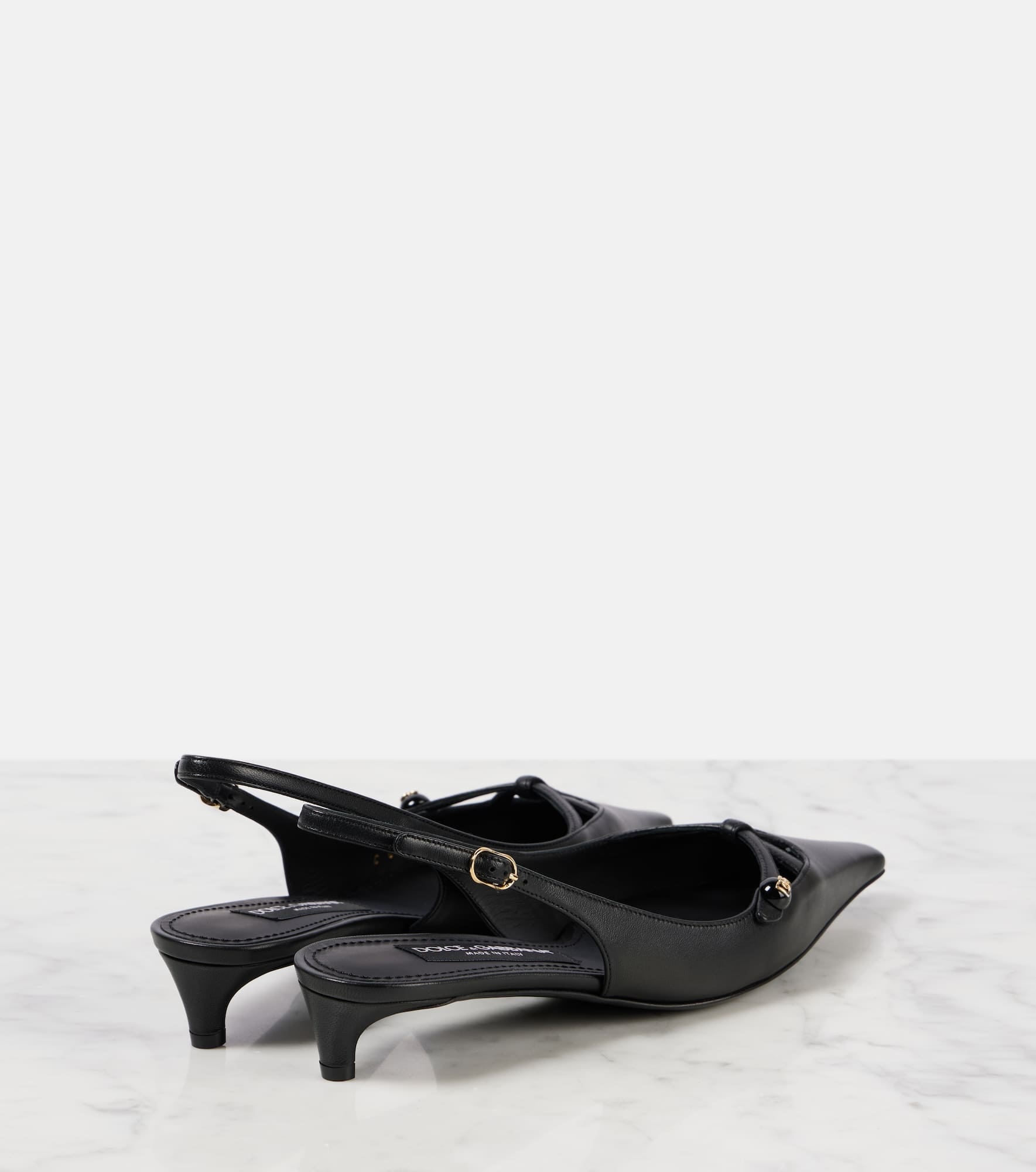 Leather slingback pumps - 2