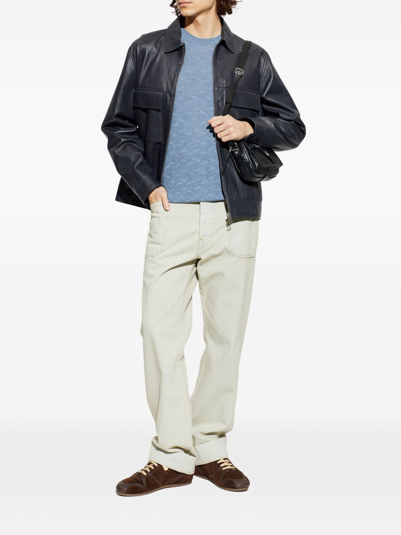 GIORGIO ARMANI textured knit T-shirt outlook
