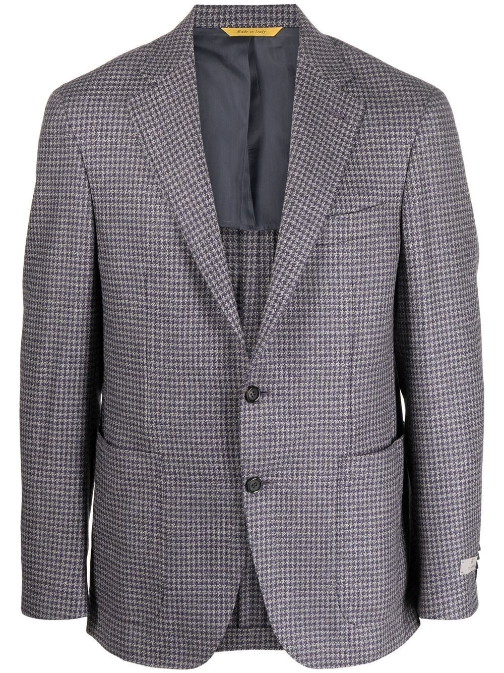 houndstooth single-breasted blazer - 1