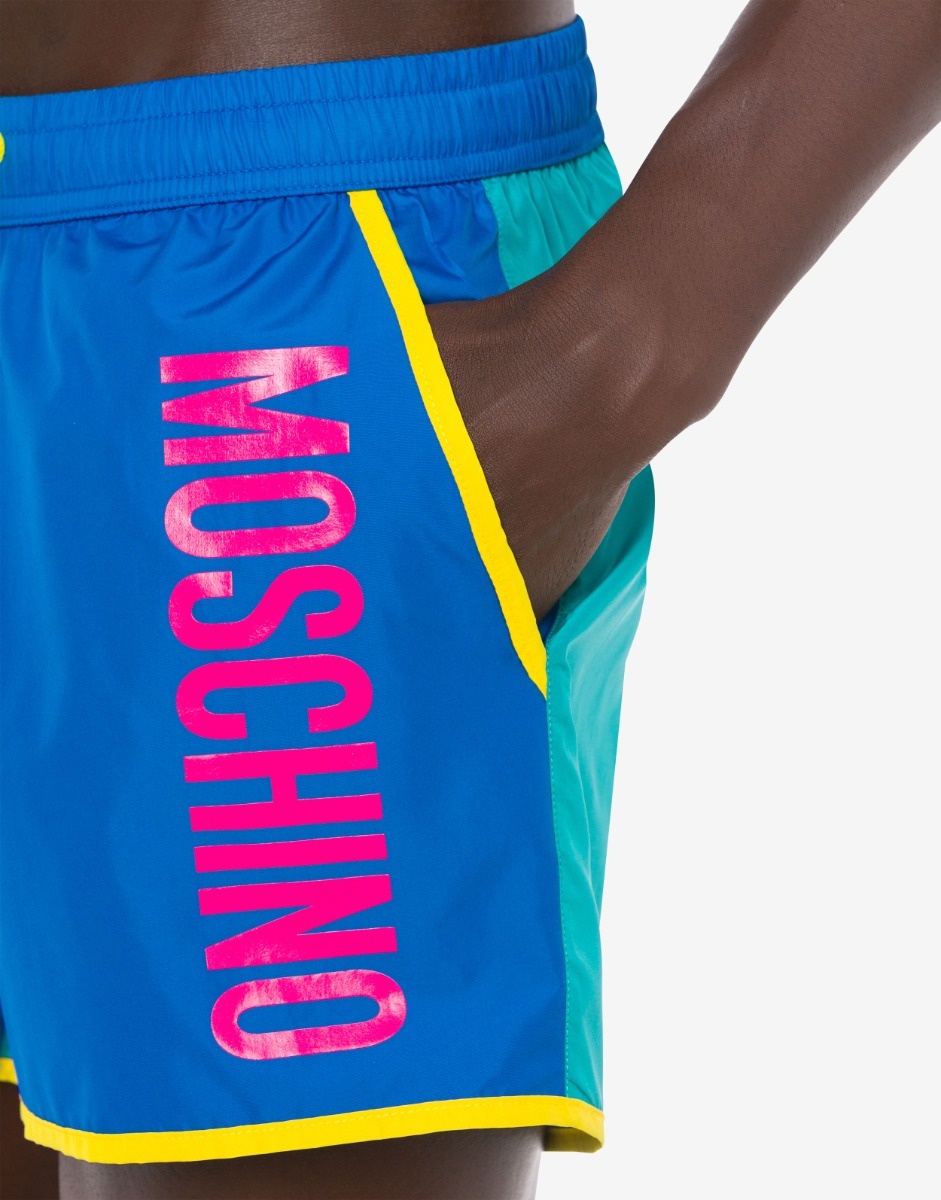 COLOR BLOCK SWIM TRUNKS - 2