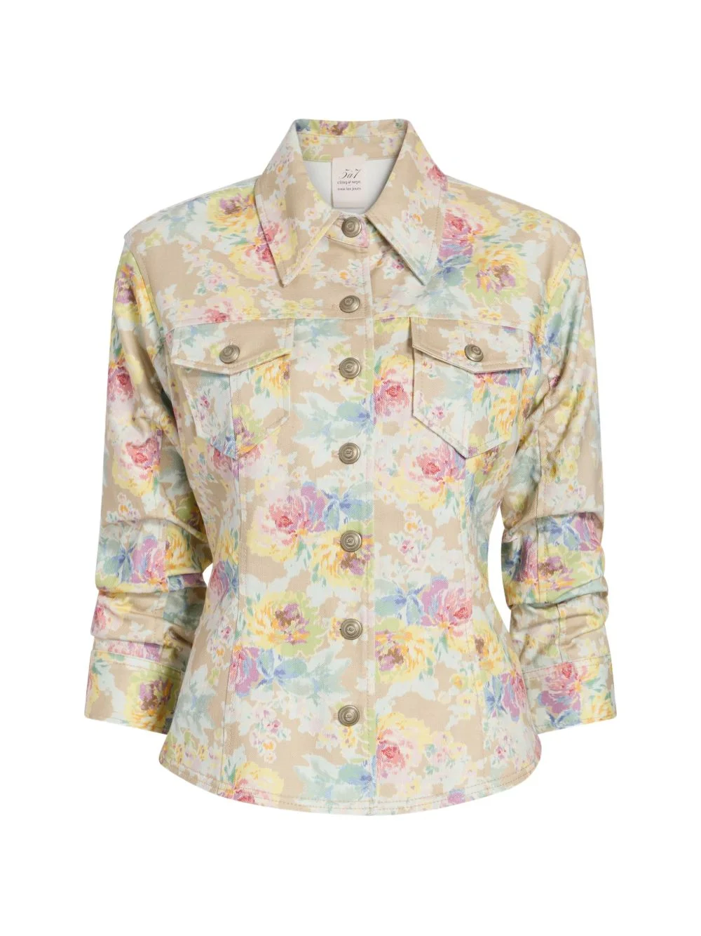 Canyon Ikat Bouquet denim jacket - 1
