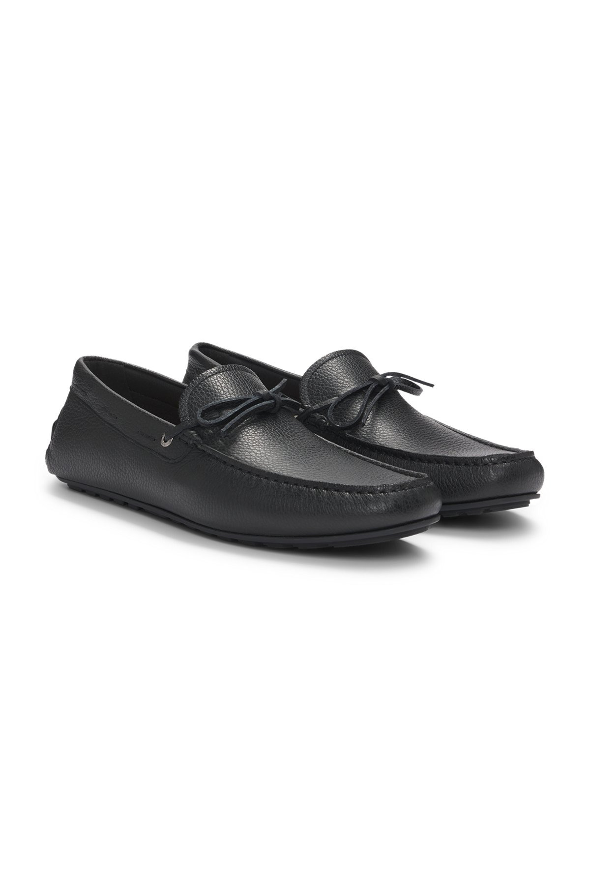 GRAINED-LEATHER MOCCASINS WITH DRIVER SOLE - 2