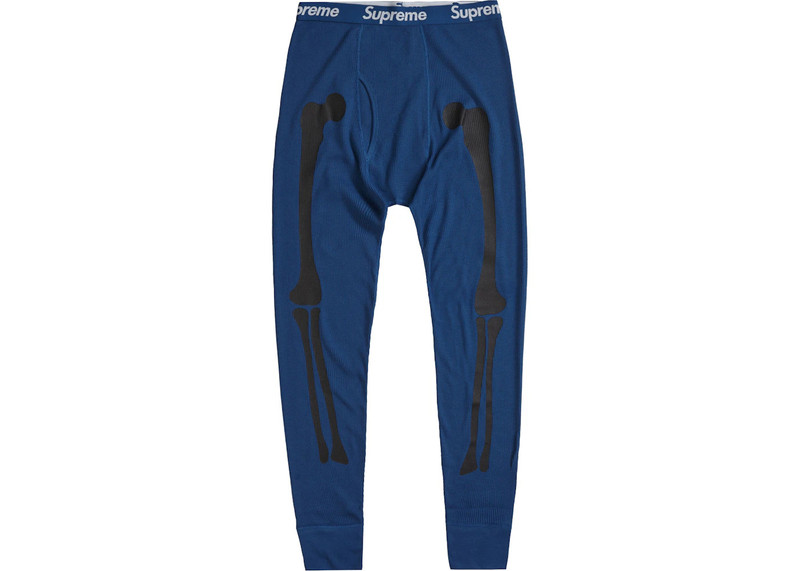 Supreme Supreme Hanes Bones Thermal Pant (1 Pack) Blue outlook