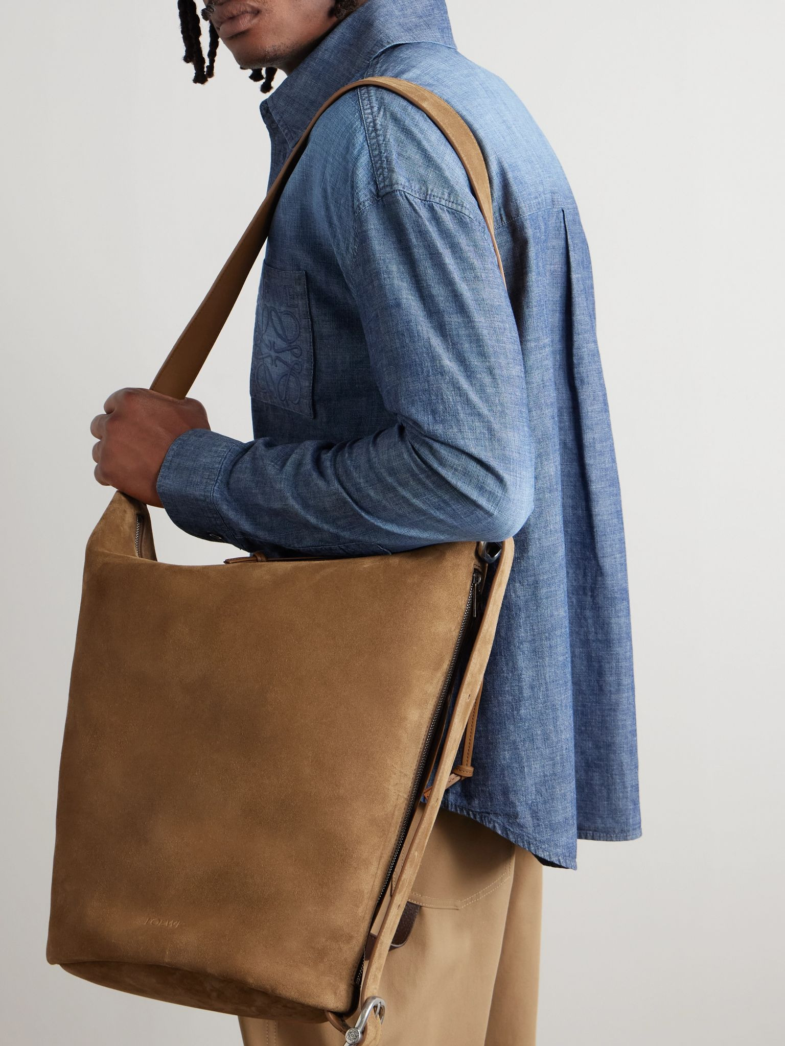 Loop Suede Tote Brown - 2