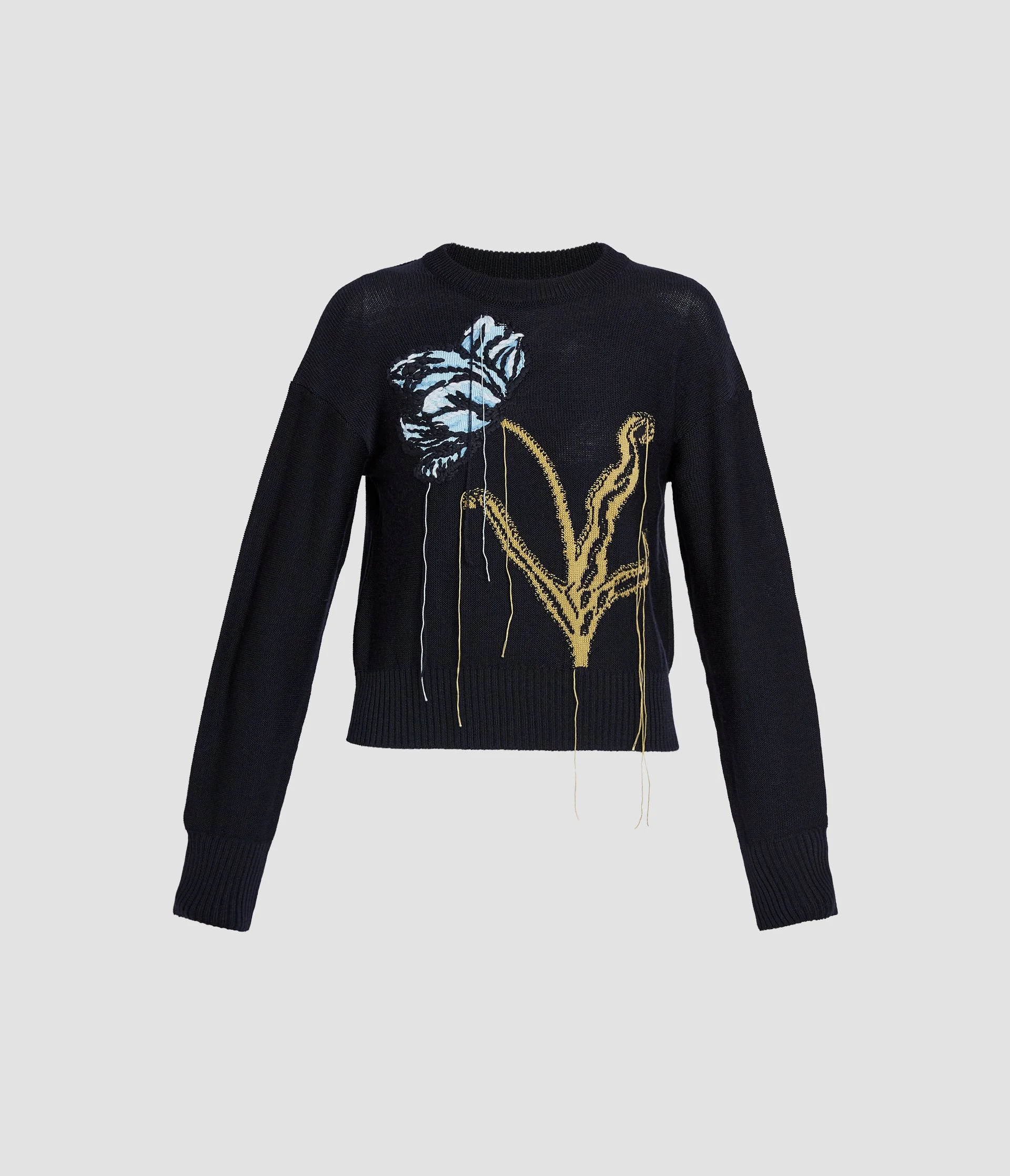 FLORAL CREW NECK JUMPER - 1