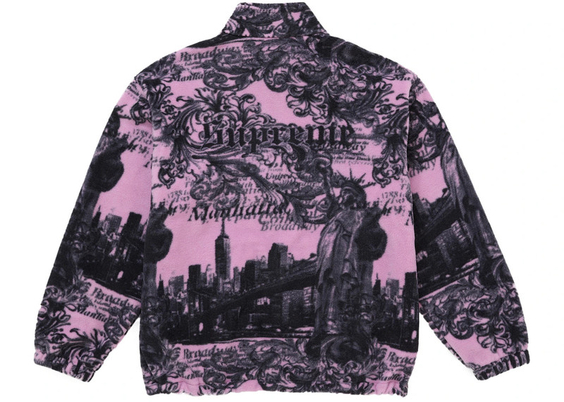 Supreme Supreme New York Fleece Jacket Pink outlook