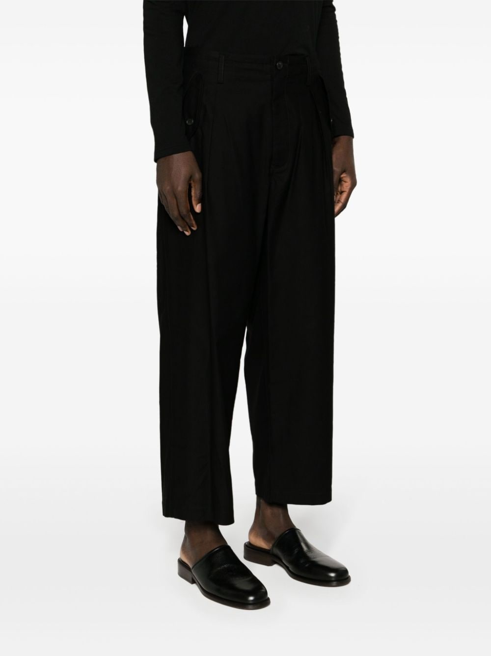 M-Front 1 Tuck cropped trousers - 3