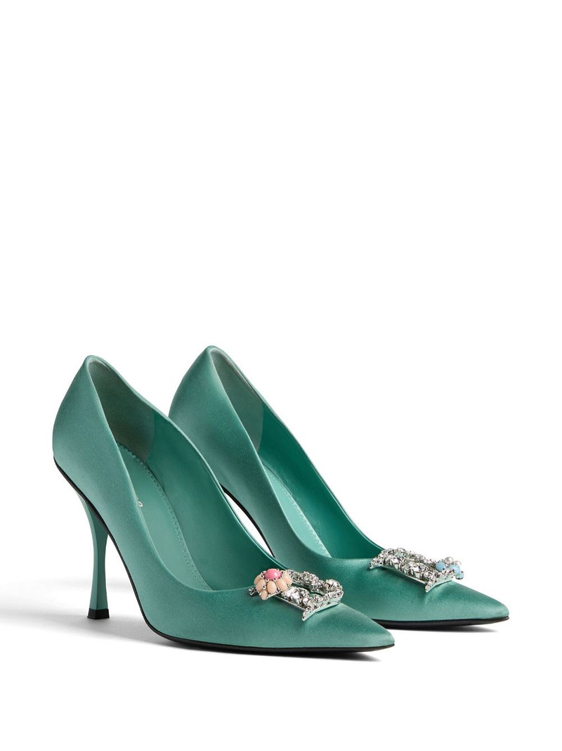 DSQUARED2 D2 Crystal satin pumps outlook