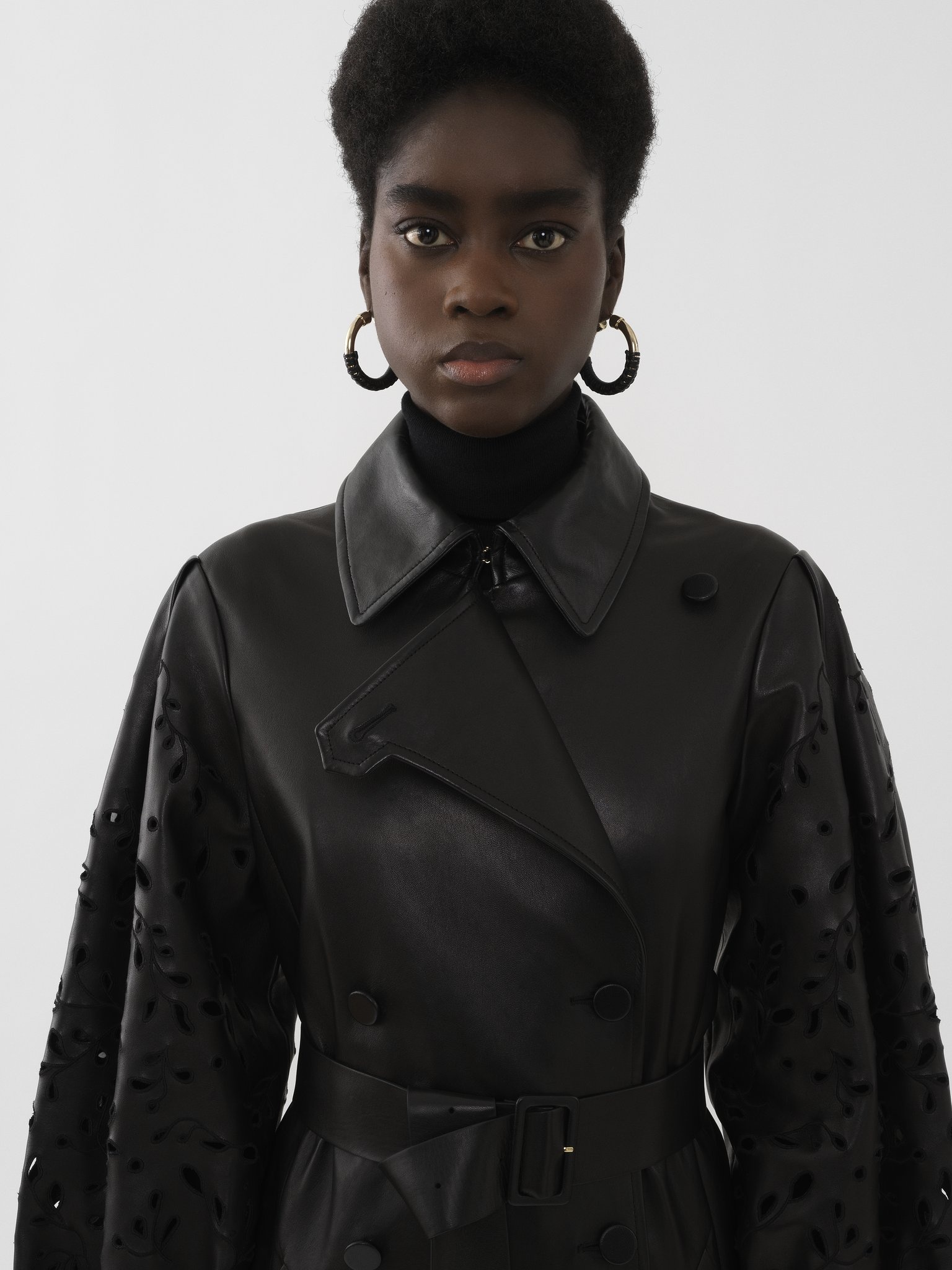 HOODED TRENCH COAT - 5