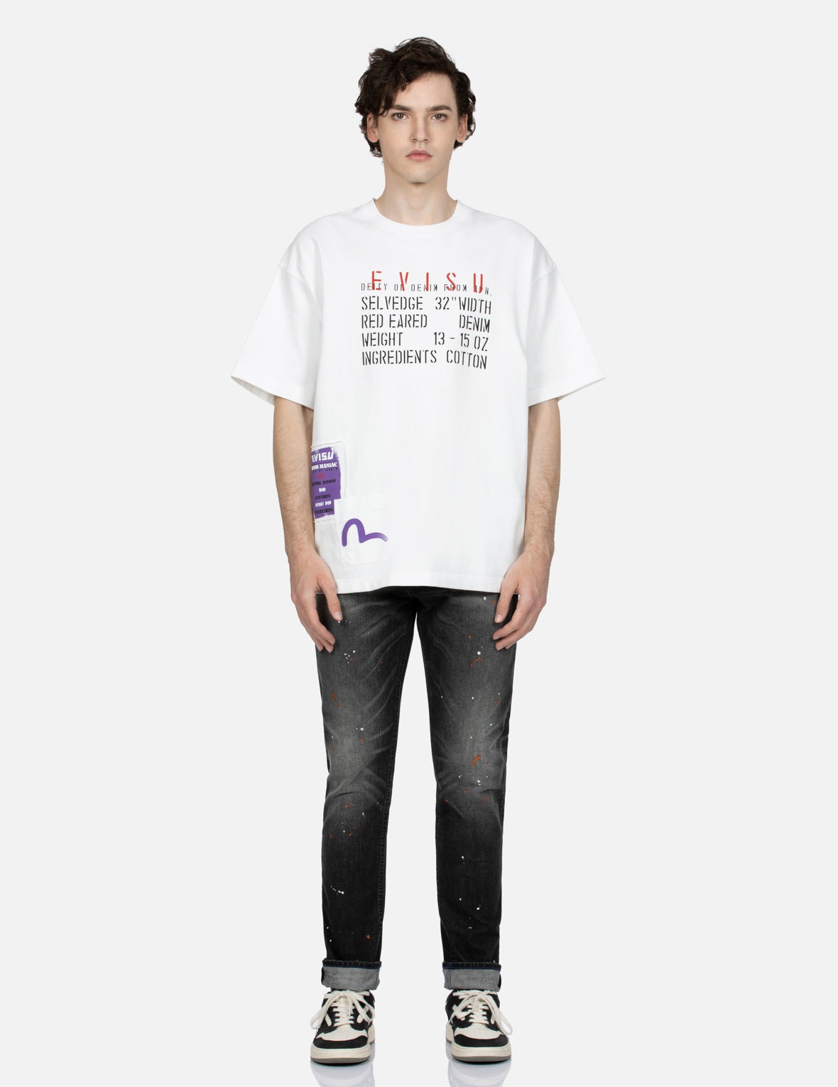 Graffiti Daicock Print Carrot Fit Jeans #2017 - 6