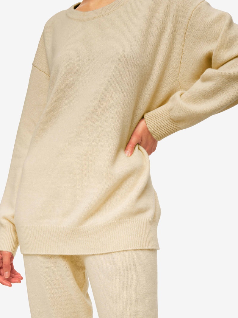 Women's Relaxed Sweater Daphne Cashmere Beige - 4