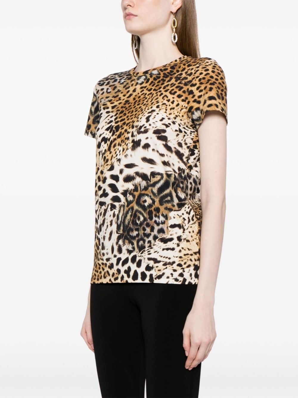 tiger-print short-sleeve T-shirt - 3