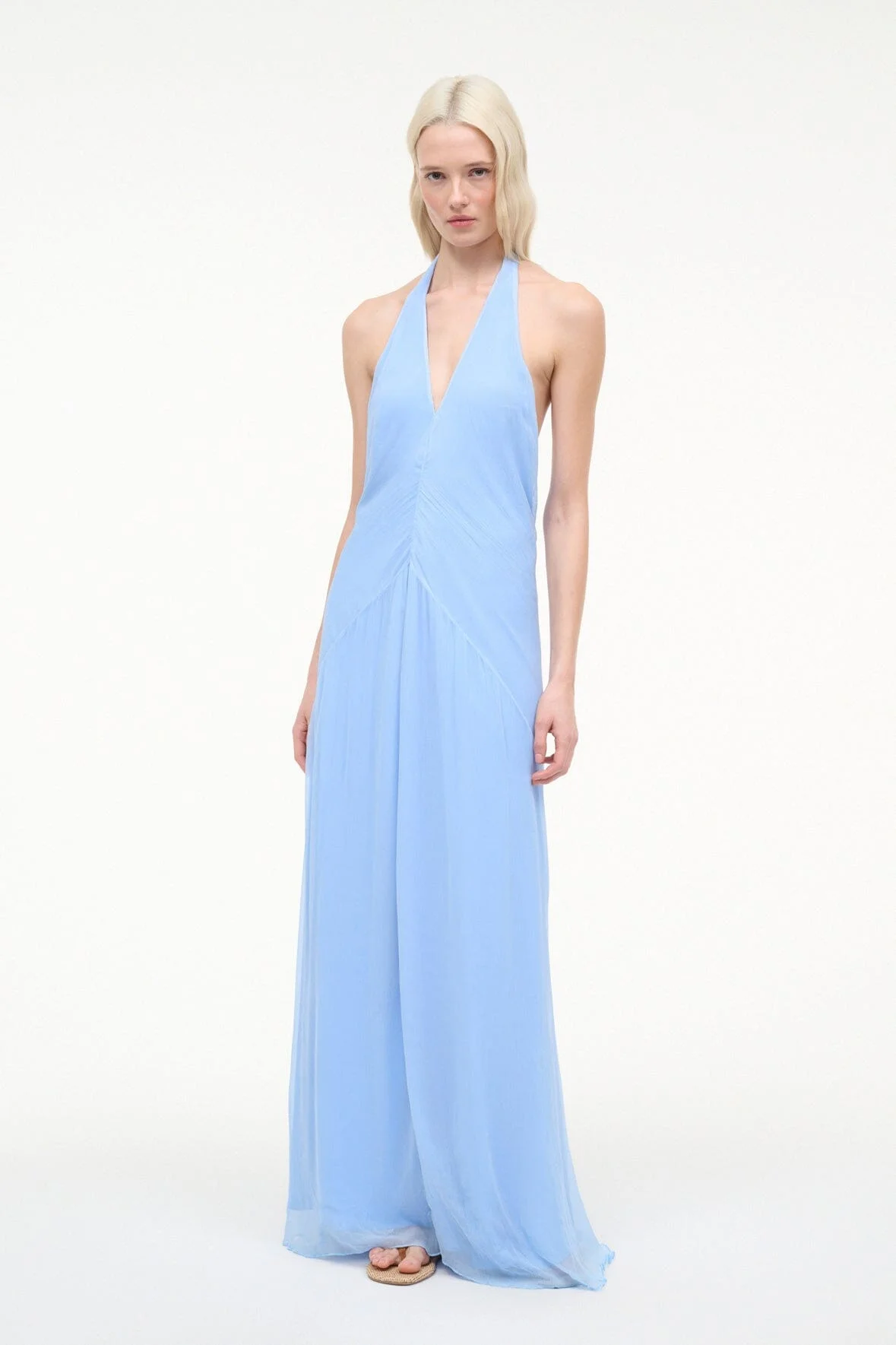 STAUD LUMA DRESS CLEAR BLUE - 1