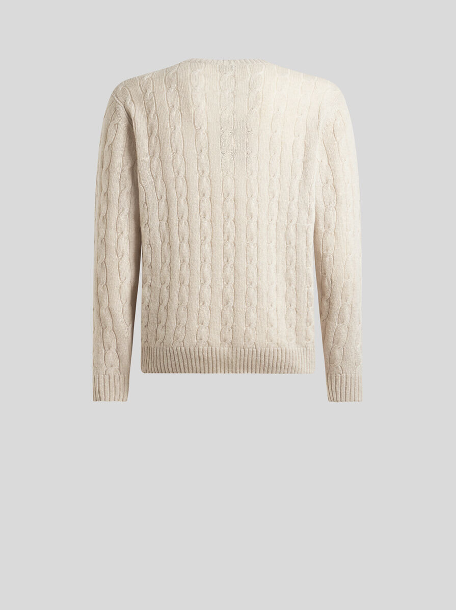 CABLE-KNIT CASHMERE SWEATER - 5