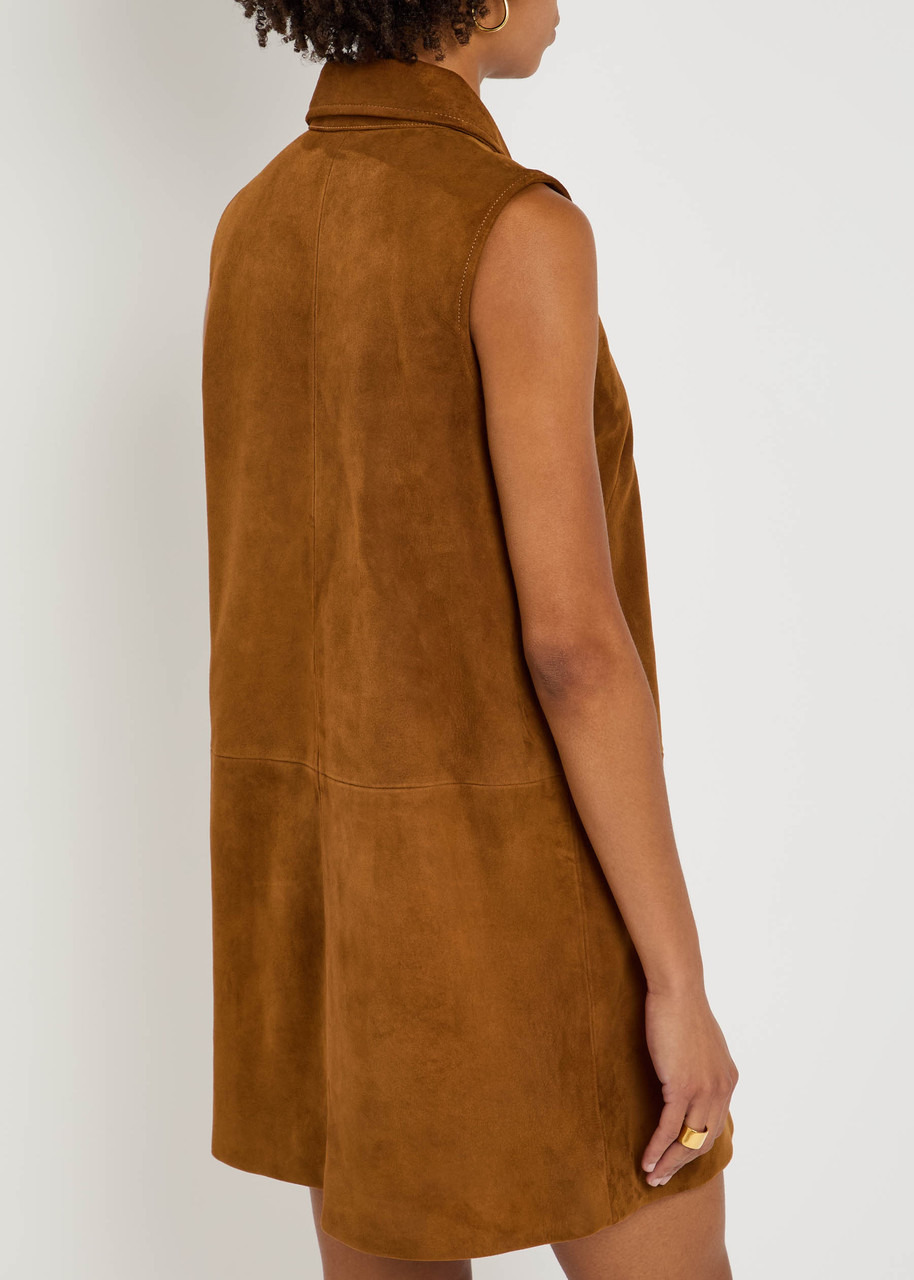 Frame The Suede City Shift Mini Dress - 3
