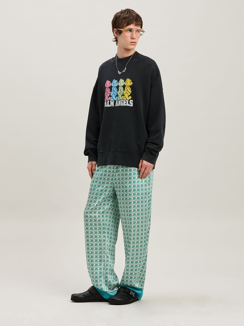 PALM ANGELS ホリ ヒンアッフ クルネック スウェットシャツ Palm Angels ハーフジップ スウェットシャツ | ブラック