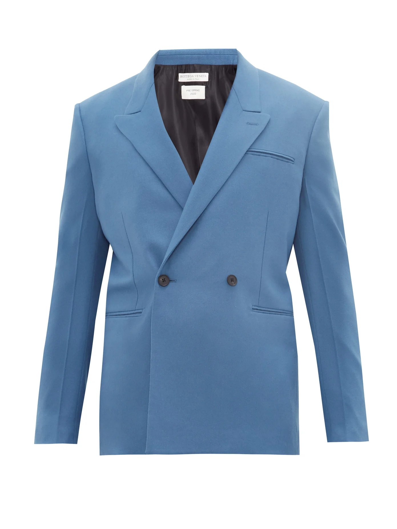 Double-breasted cashmere-blend suit jacket - 1