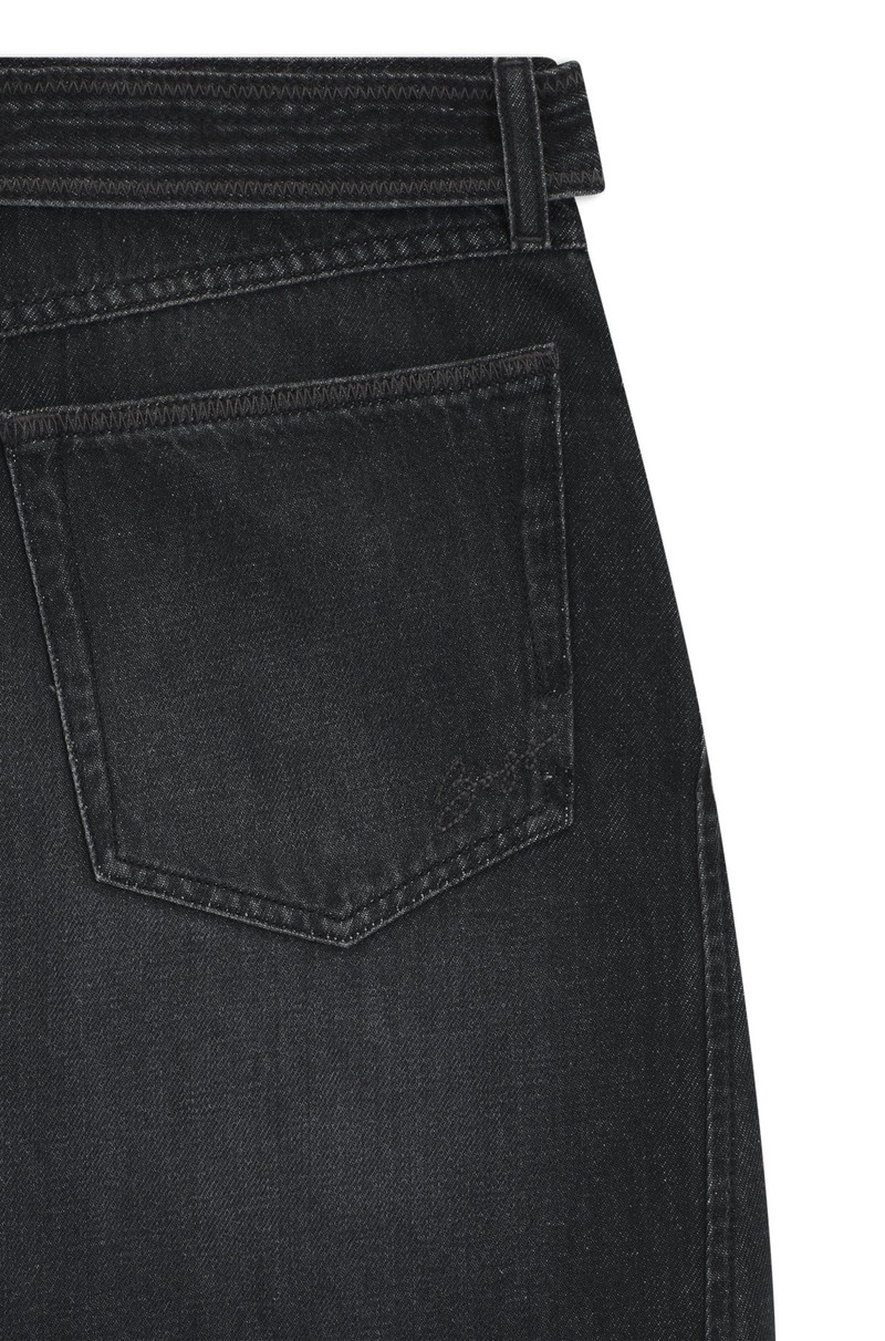 BLACK BALLOON-LEG JEANS IN RIGID DENIM 6