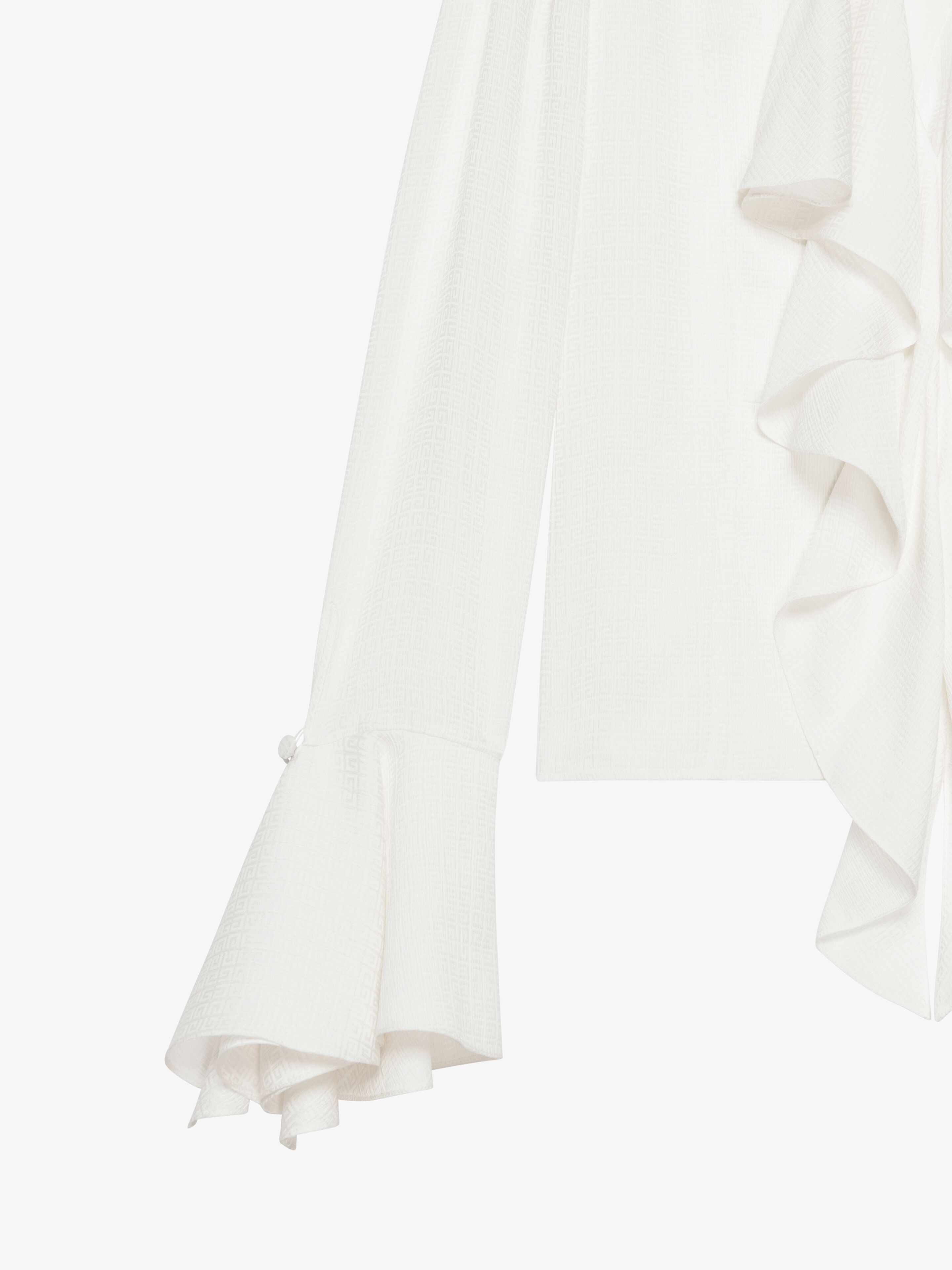 BLOUSE IN 4G SILK WITH RUFFLES - 5