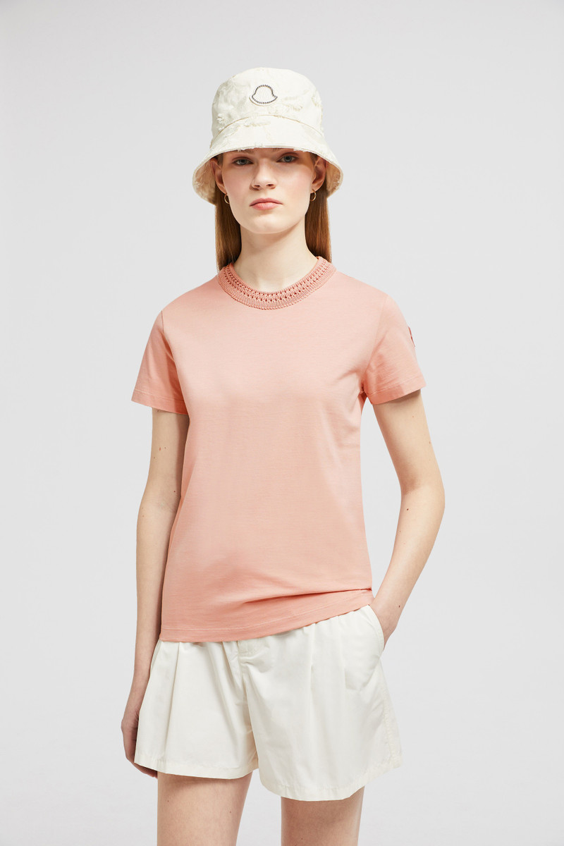 Moncler Crochet Accent Cotton T-Shirt outlook