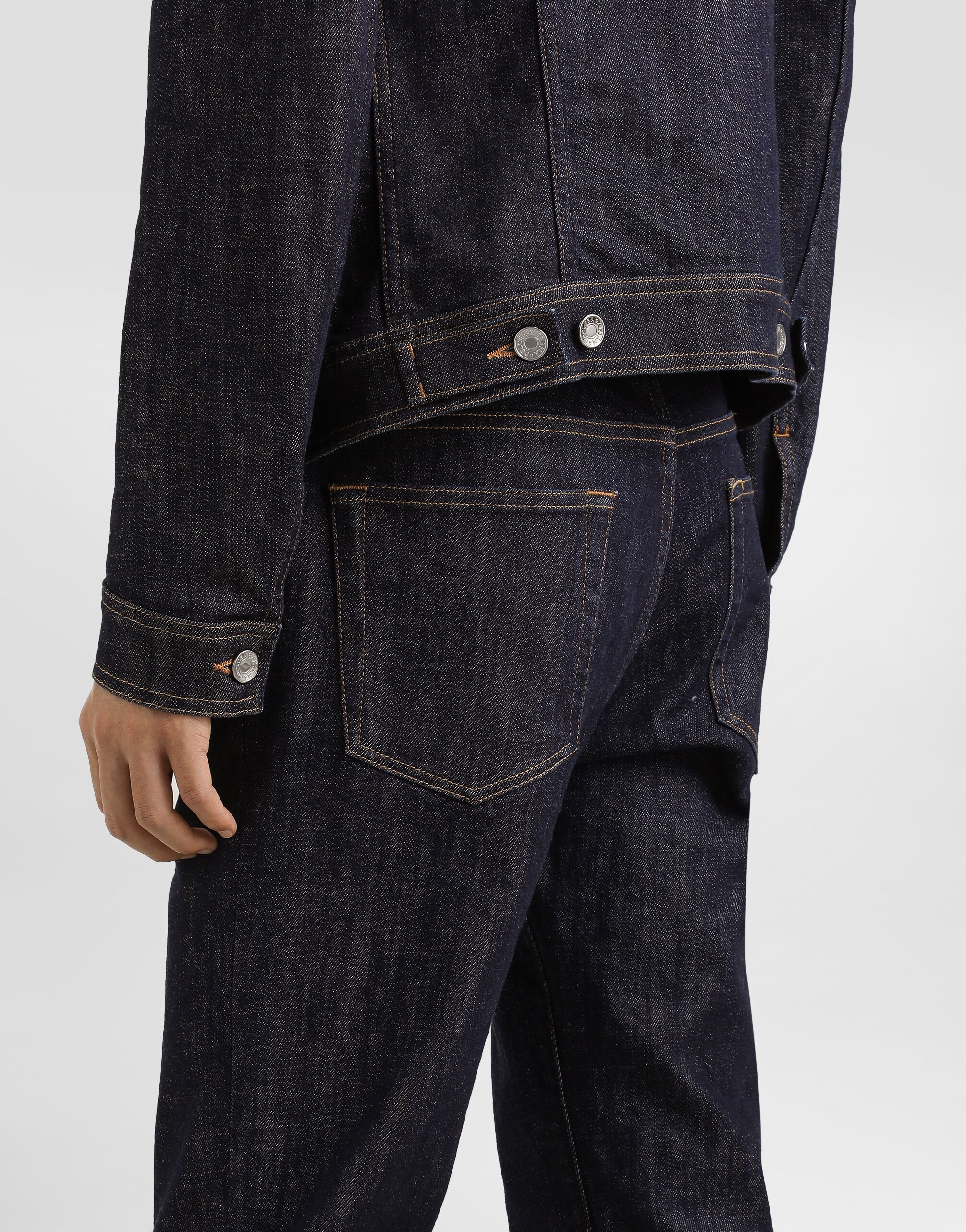 Skinny stretch cotton jeans with patch - 5