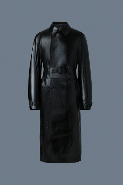 MACKAGE CARSON Leather Trench Coat with Belt outlook