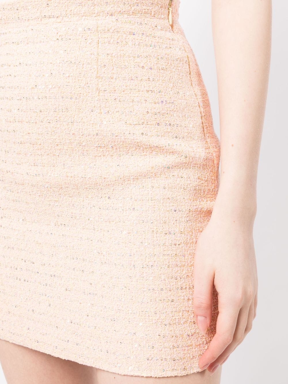 sequin-embellished tweed miniskirt - 5