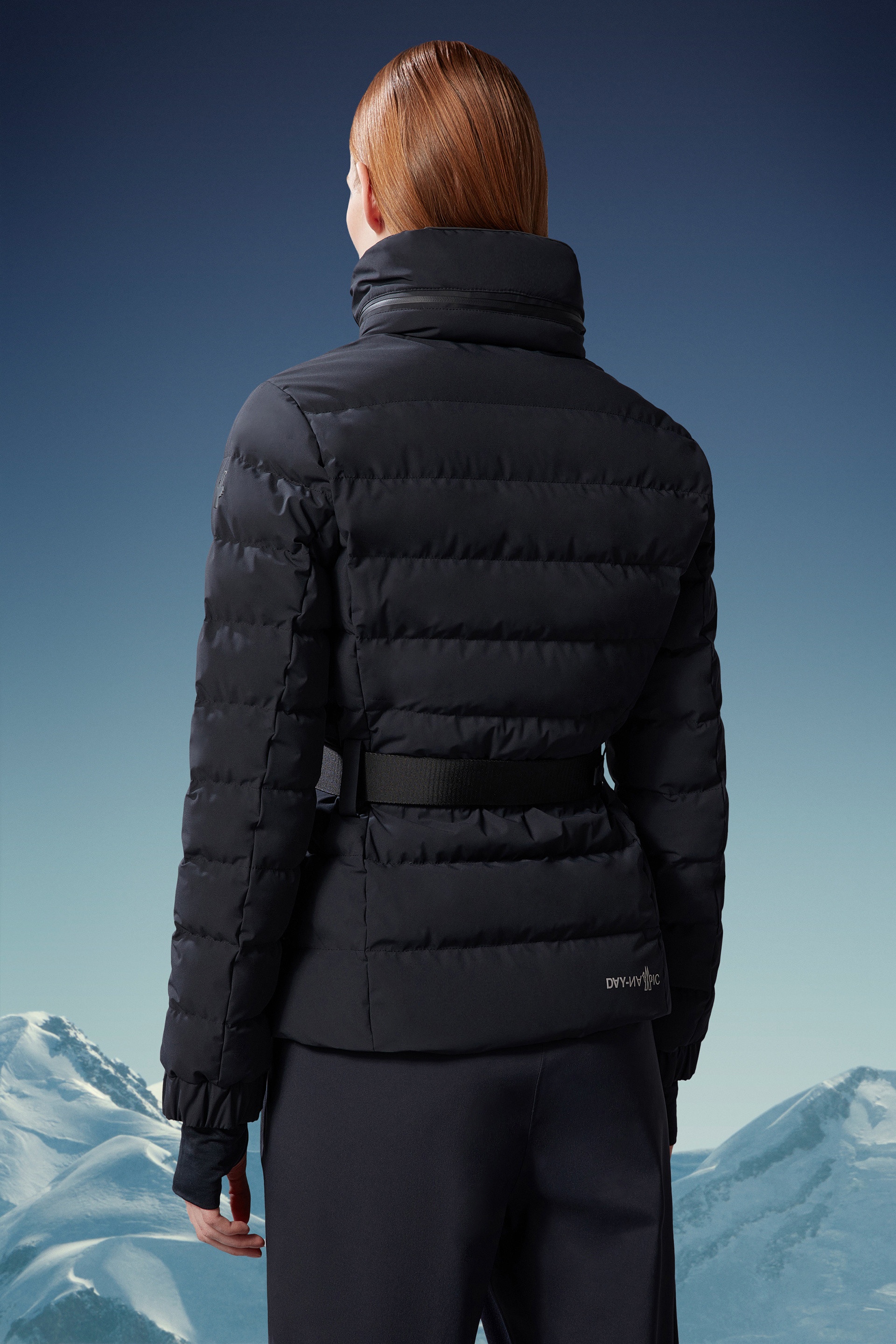 Bettex hooded belted quilted shell down jacket