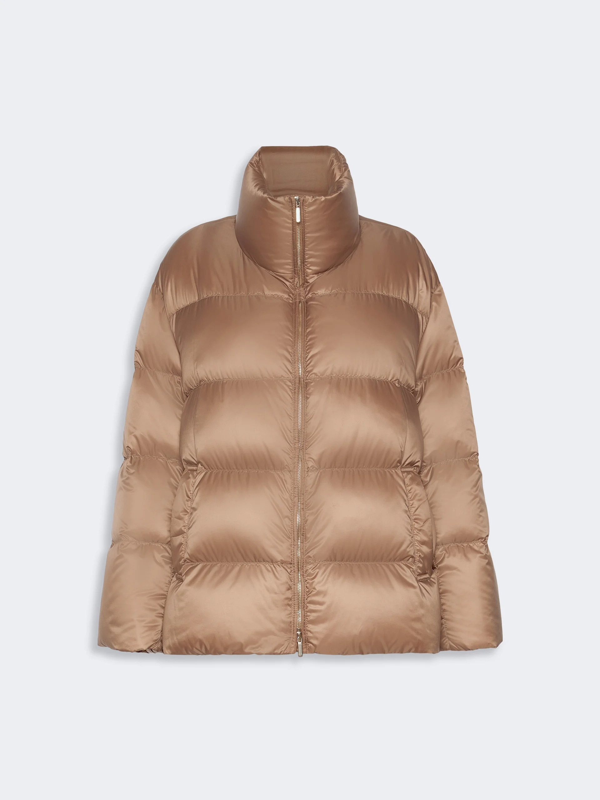 ADORATO Roomy puffer jacket in water-repellent plain-weave fabric - CAMEL - 1