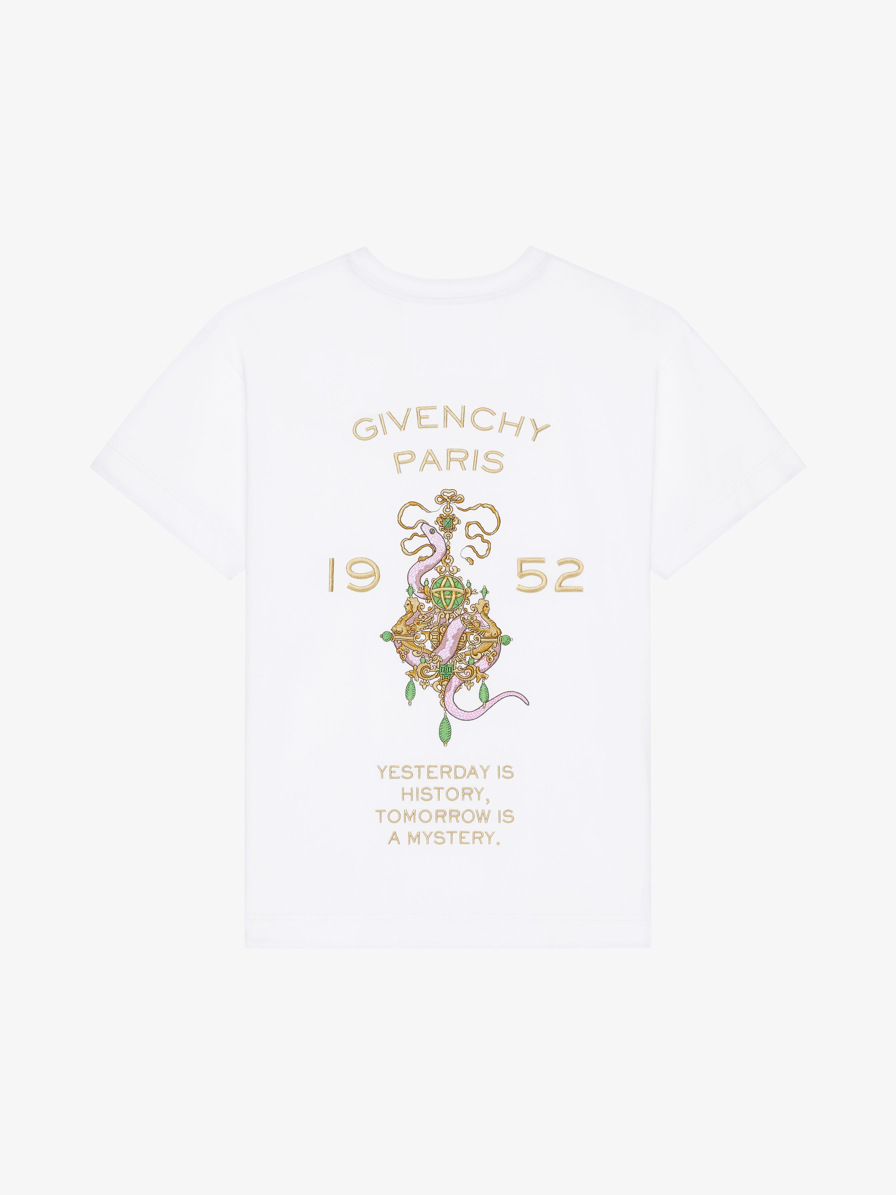T-SHIRT IN COTTON WITH CHANDELIER SNAKE EMBROIDERIES - 4