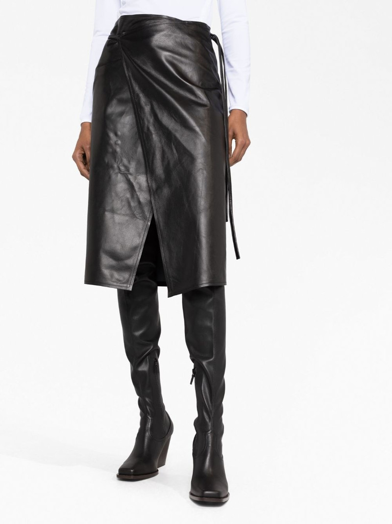 asymmetric leather skirt 3