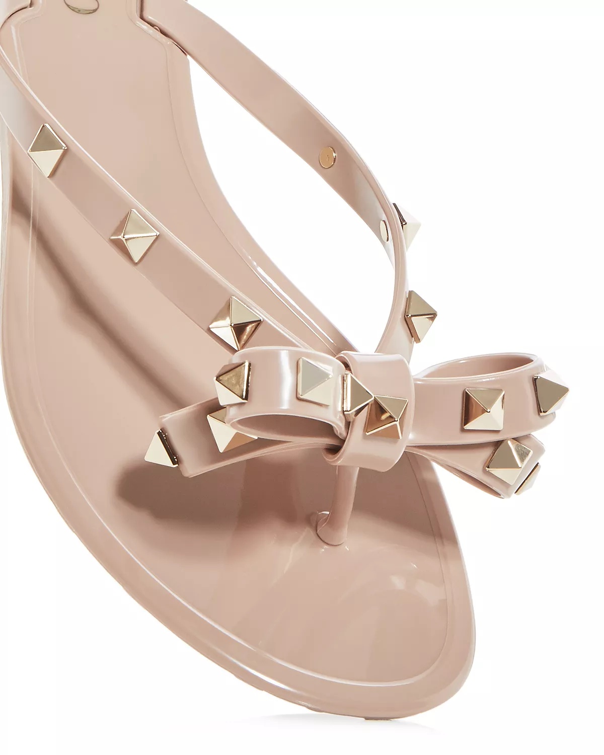 Women's Summer Rockstud PVC Thong Sandals - 6