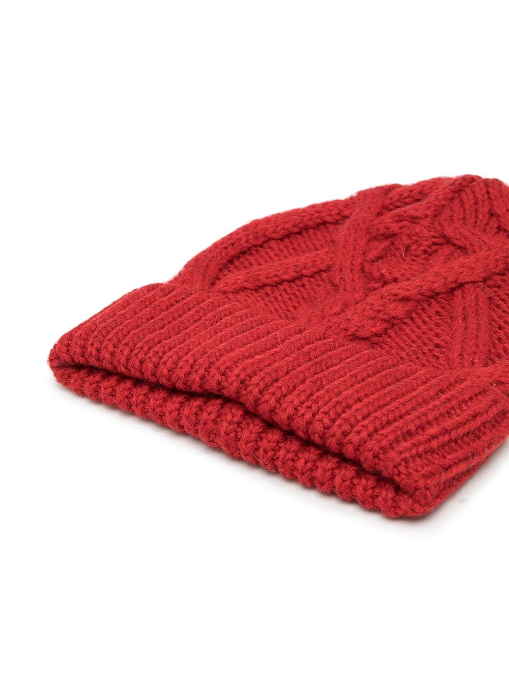 cable-knit beanie hat - 2