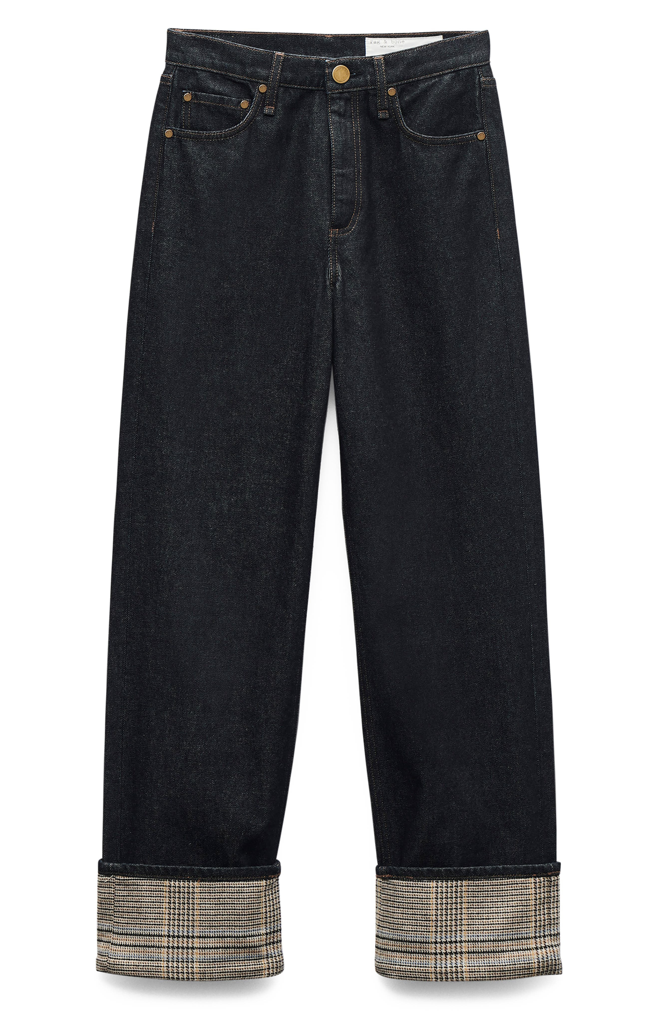 rag & bone Shea Cuffed High Waist Ankle Straight Leg Jeans in Twrco at Nordstrom - 4