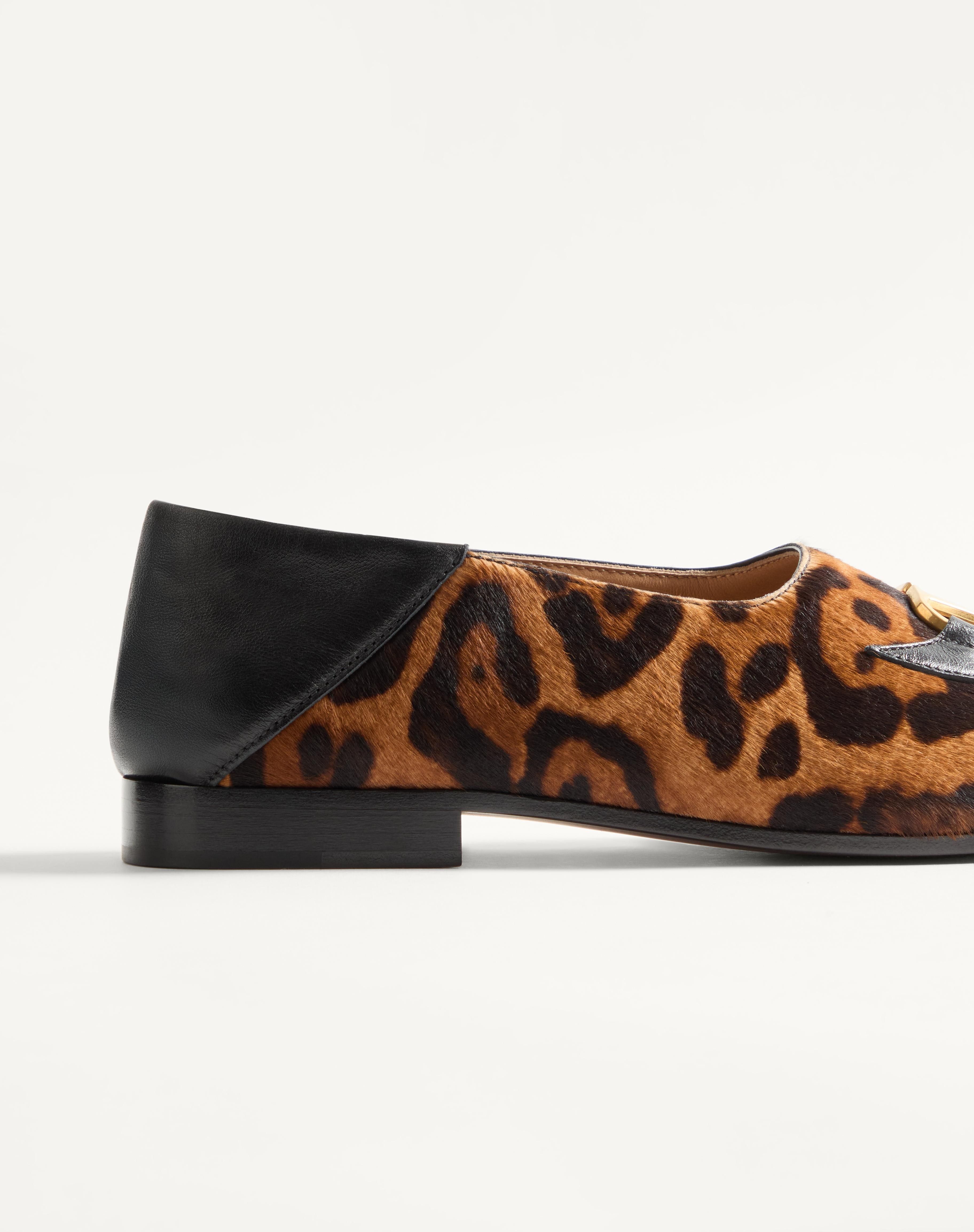 VALENTINO GARAVANI BABOUCHE HAIRCALF LOAFERS WITH FAUVE ECLAT PRINT - 7