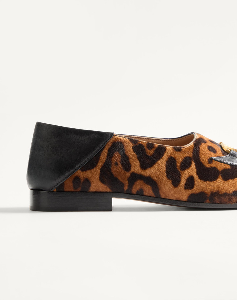 VALENTINO GARAVANI BABOUCHE HAIRCALF LOAFERS WITH FAUVE ECLAT PRINT 7