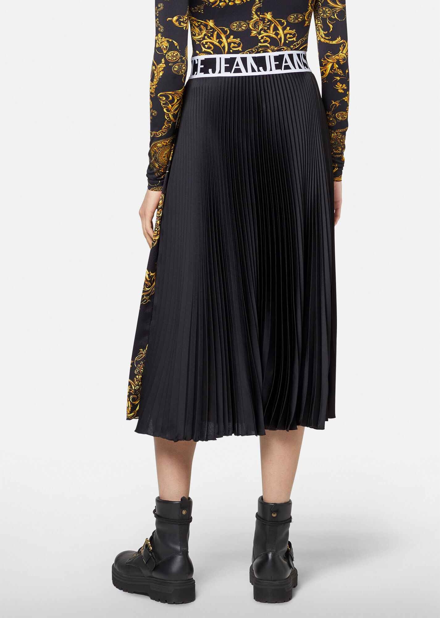 Regalia Baroque Print Pleated Midi Skirt - 3