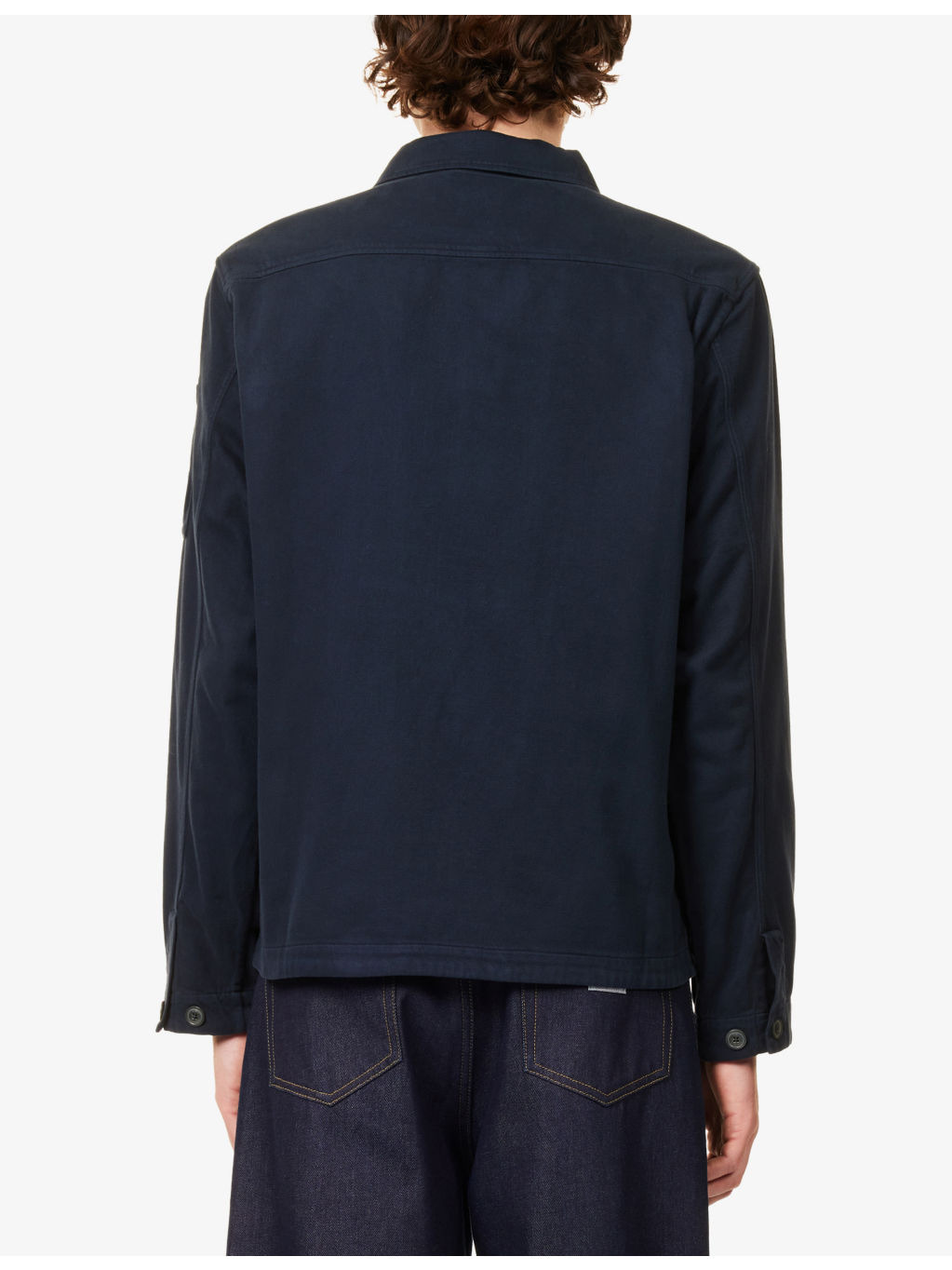 Brand-Patch Patch-Pocket Cotton Blend Overshirt - 4