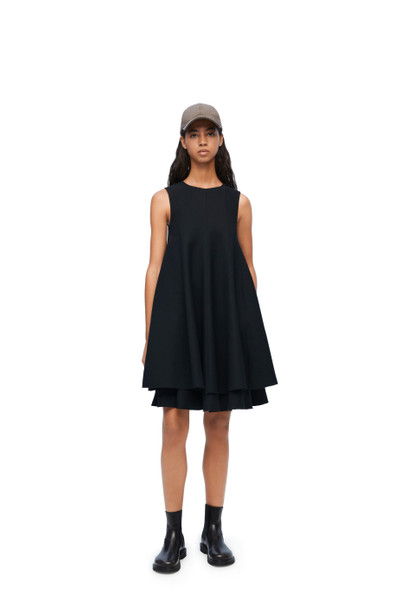 Loewe Double layer dress in silk and wool outlook