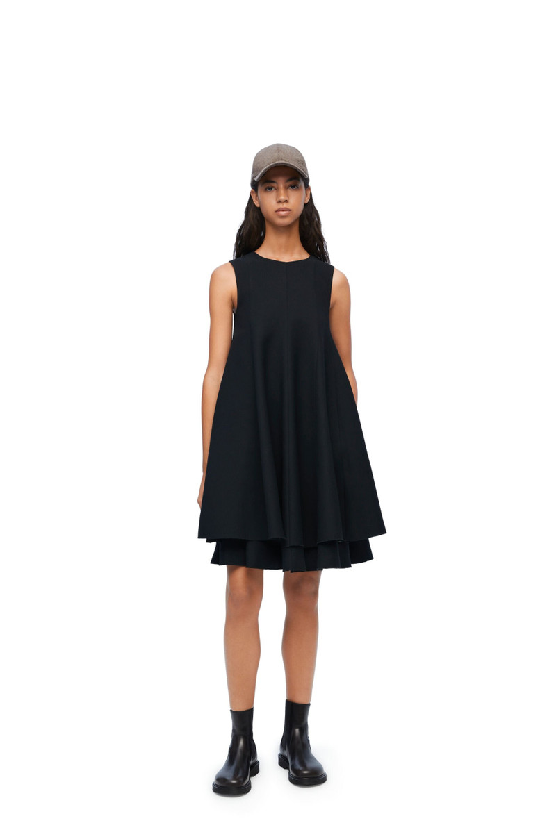 Loewe Double layer dress in silk and wool outlook