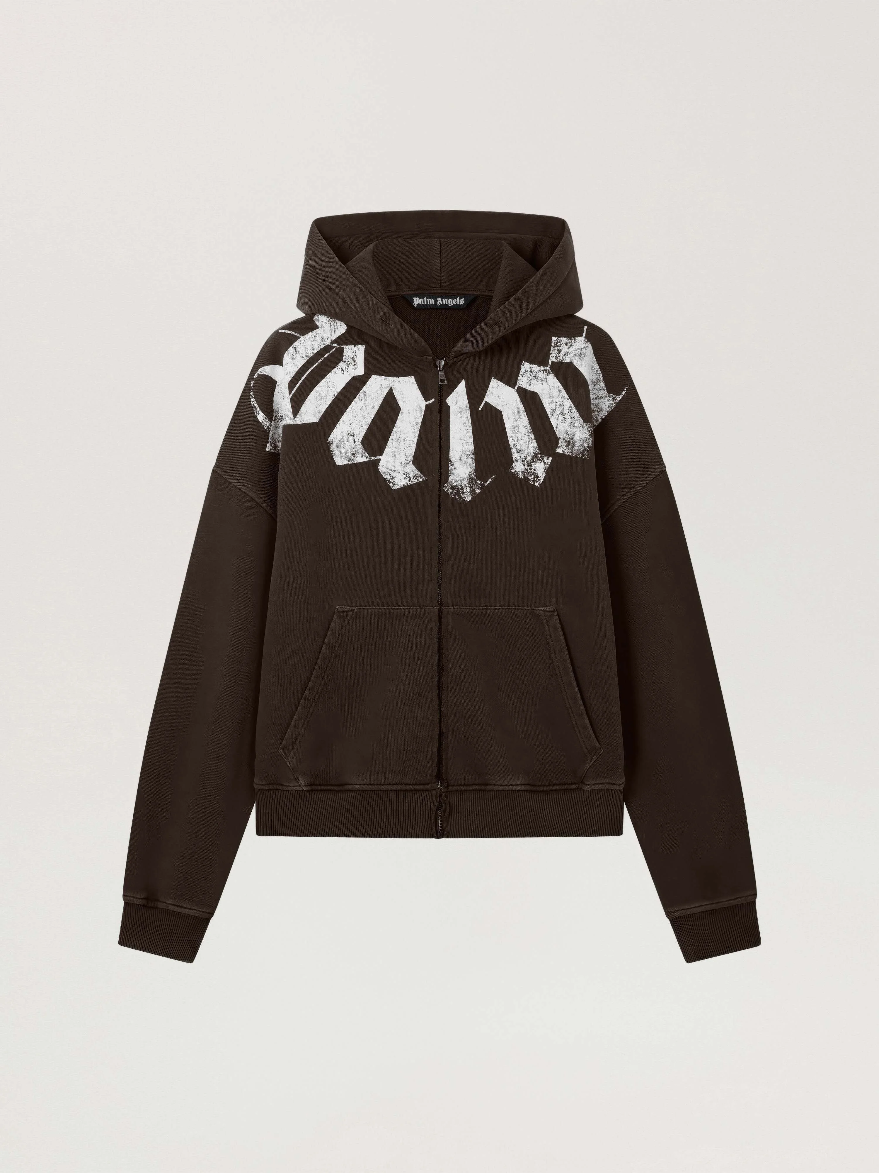 Big Neck Logo Zip Loose Hoodie - 1