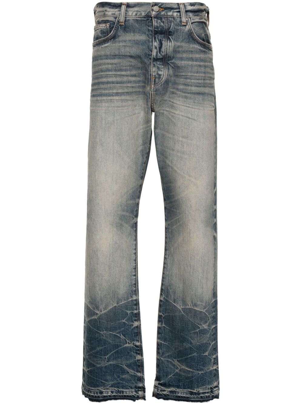 Release-hem straight-leg jeans - 1