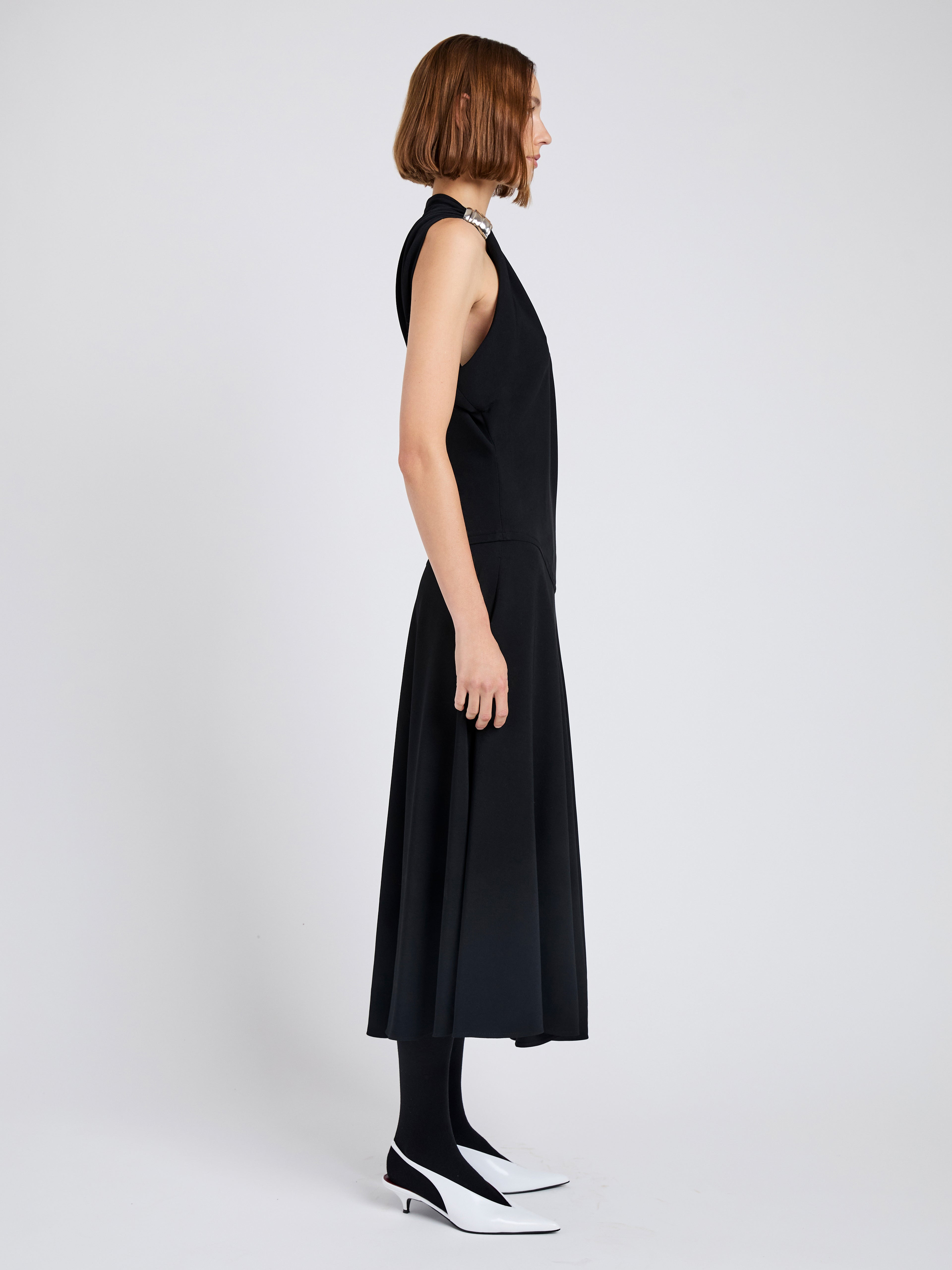 Rue Dress in Light Matte Double Crepe - 3