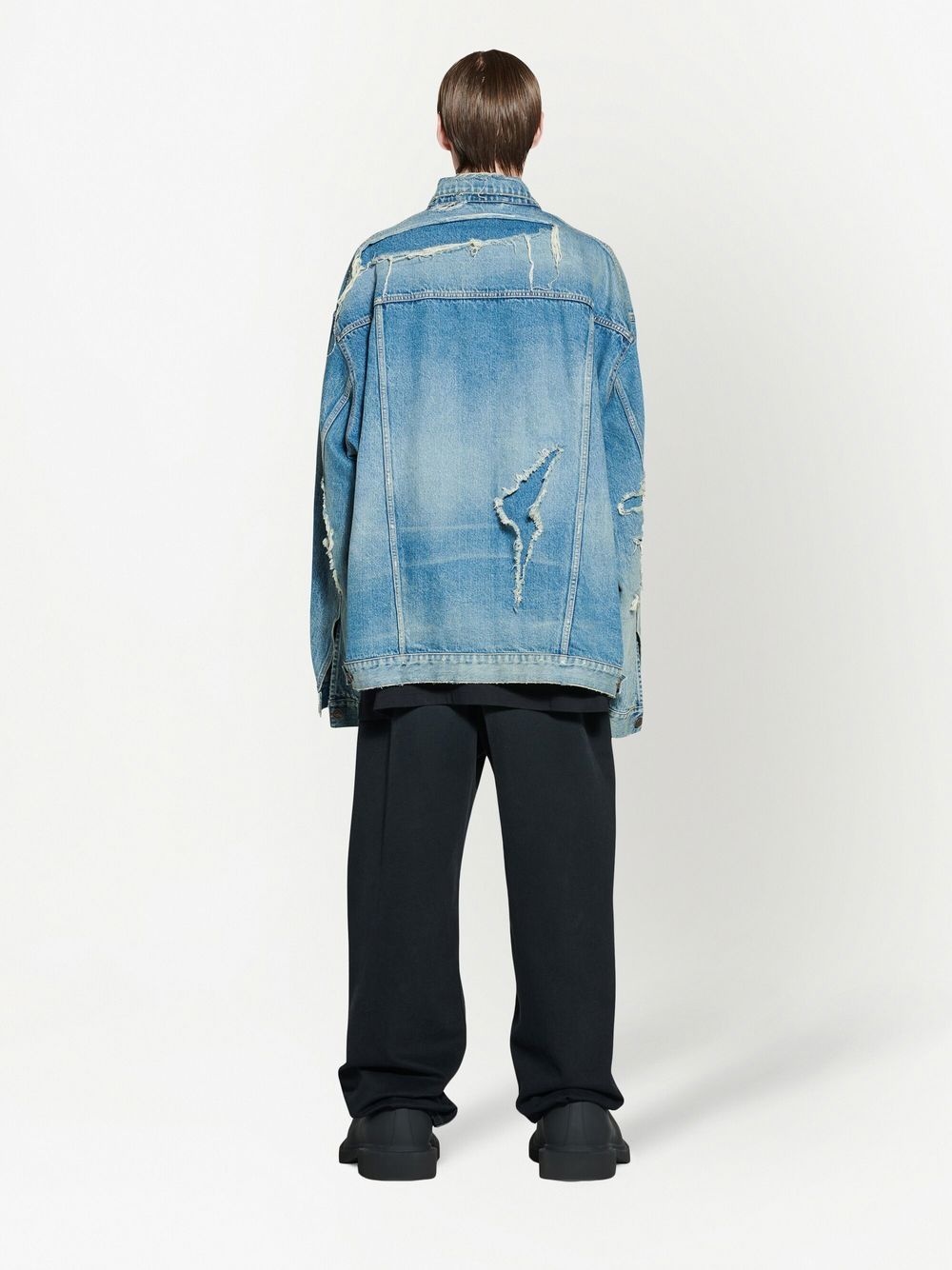 distressed denim jacket - 4