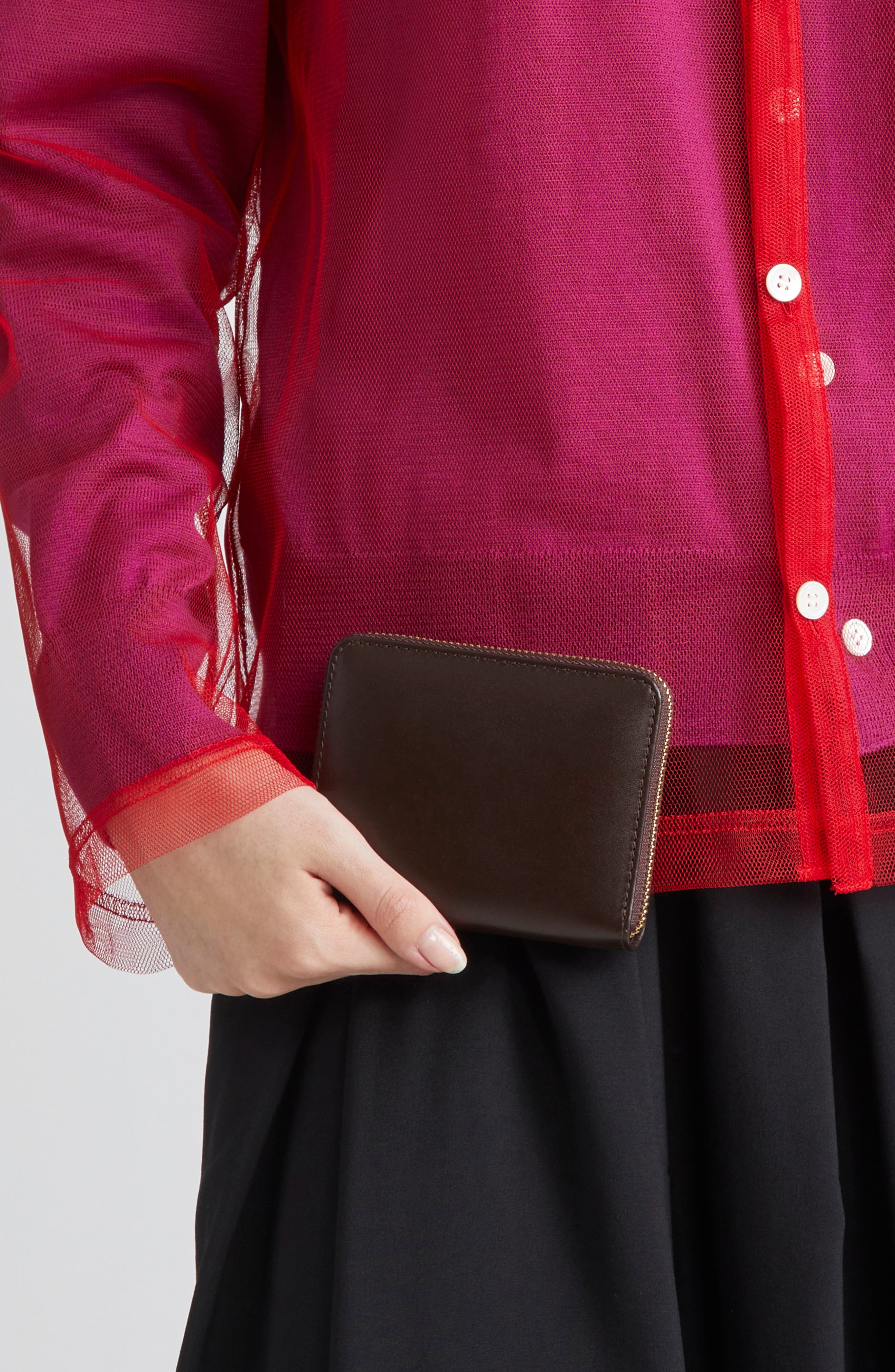 Comme des Garçons Wallets Classic Leather Zip Accordion Wallet in Brown at Nordstrom - 3