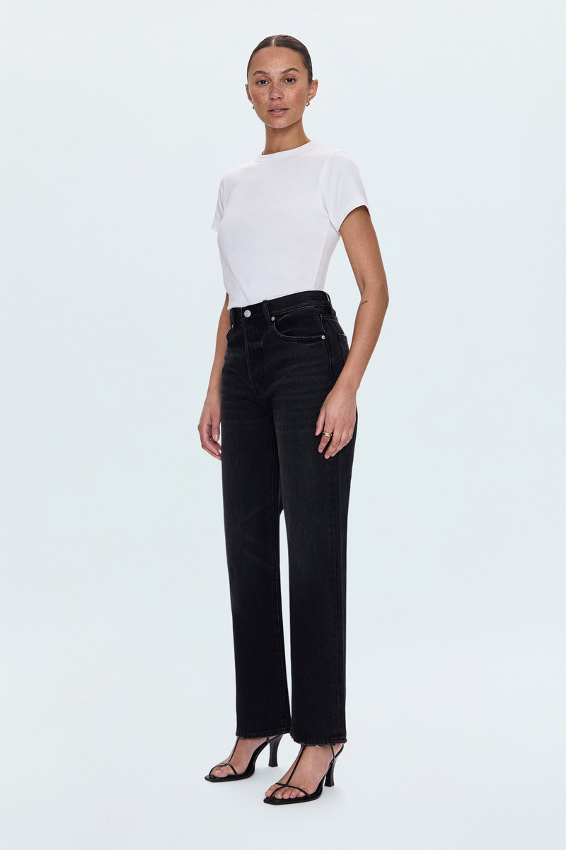 CASSIE SUPER HIGH RISE STRAIGHT JEAN - STORMY 4