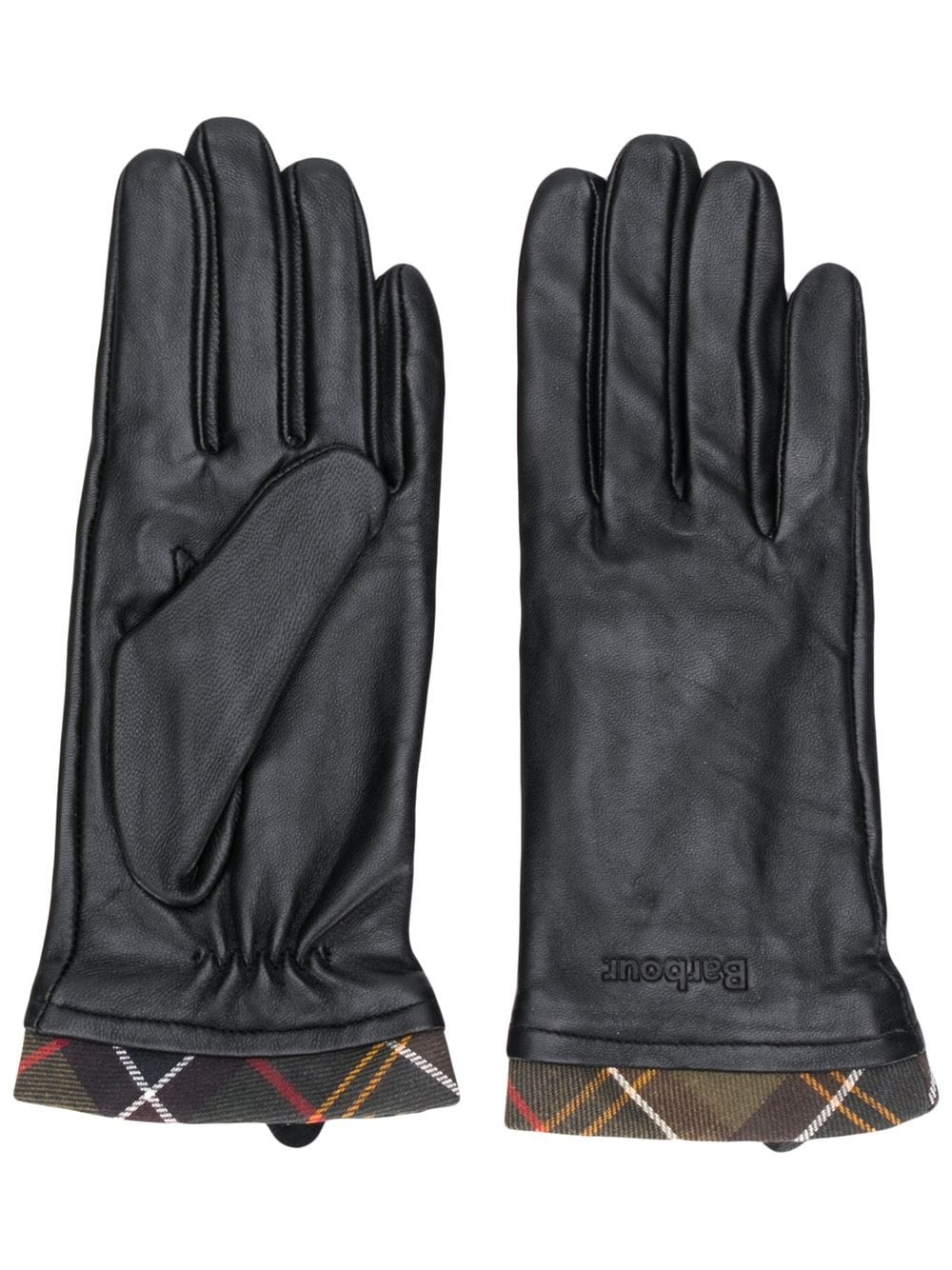 plaid-trim gloves - 1